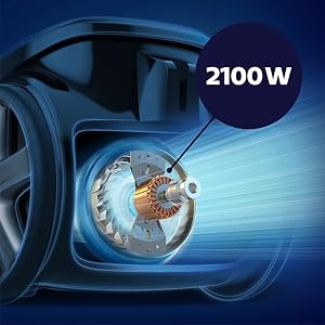 موتور قدرتمند 2100 وات برای قدرت مکش بالا