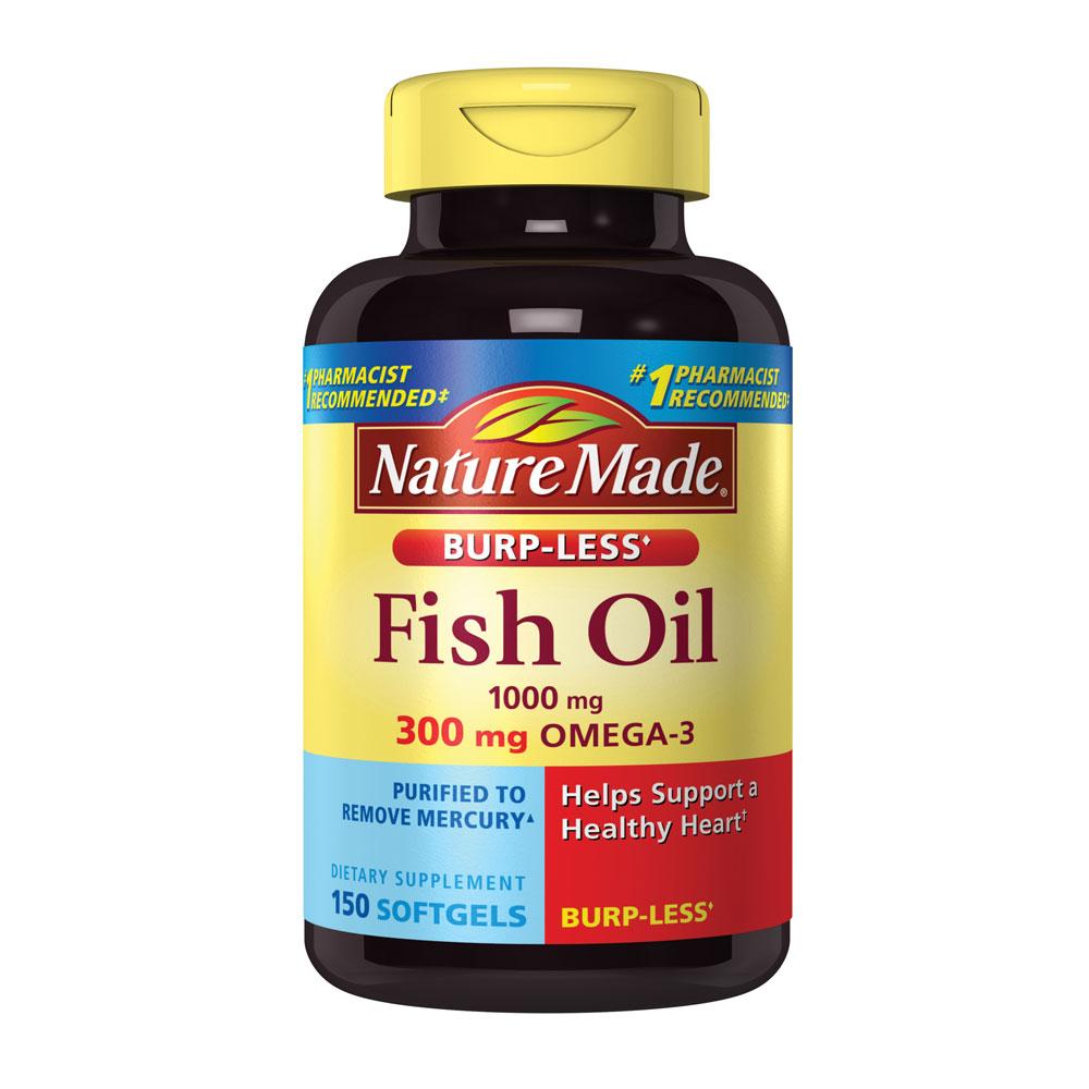 Nature Made Burpless Fish Oil 1000 mg w. Omega3 300 mg