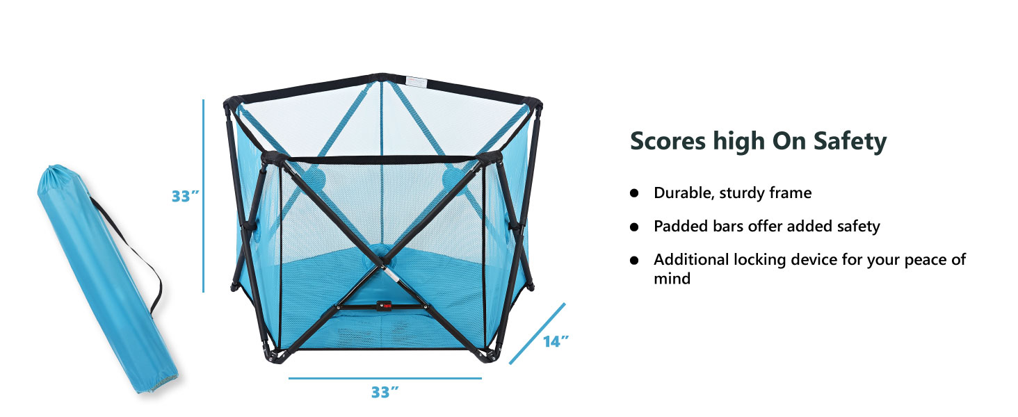 Dream On Me Olivia ReadytoGo Playard, Light Blue Baby