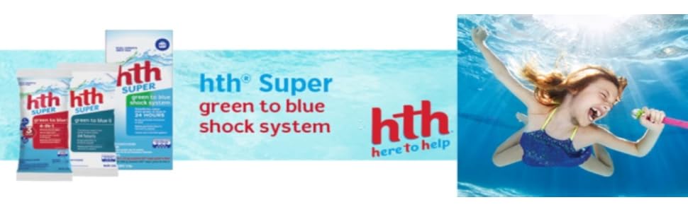 Super Green To Blue Shock System Amazon.com : HTH Pool Shock Super Green to Blue Shock System Kit (52009