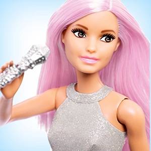Barbie Pop Star con Microfono e Capelli Rosa