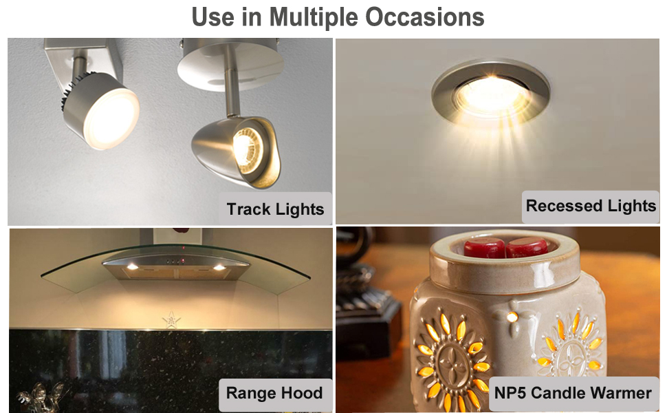 Vinaco NP5 GU10 120V 25W Bulb Candle Warmer, 6 Pack gu10+c 120v 25w