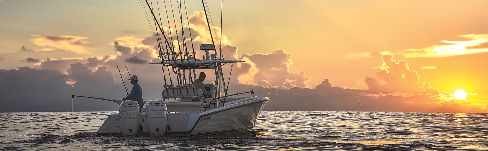 man fishing on a boat
