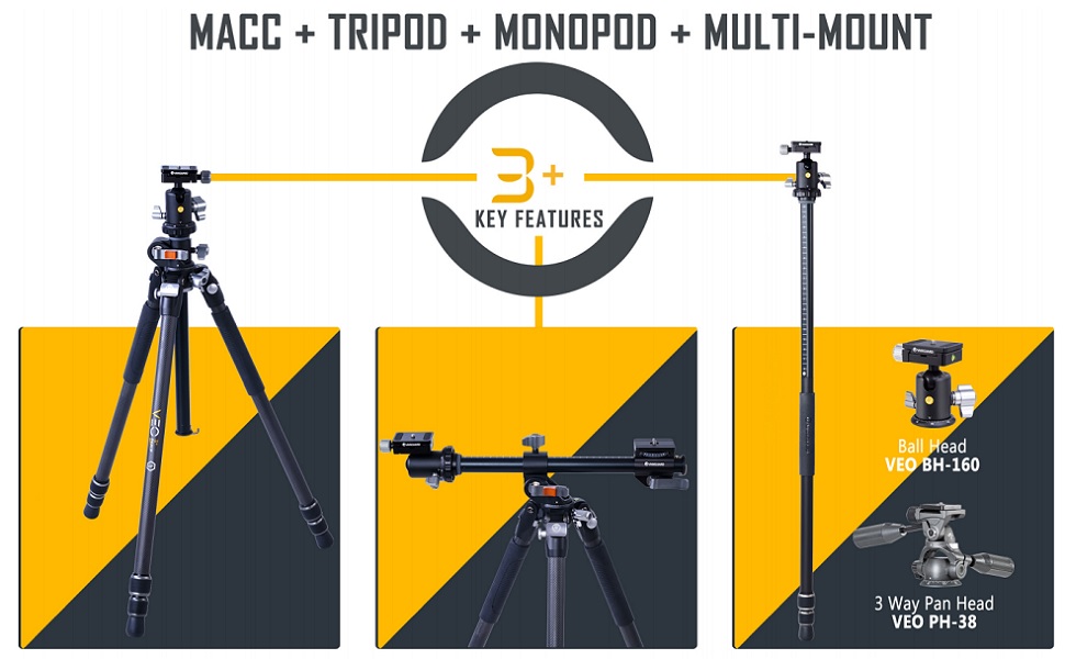 Buy Vanguard Tripod VEO 3+ 263CB I Tripod for Professional Camera I