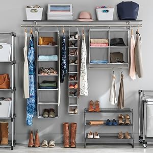 whitmor storage organization shoe rack garment hanger hook container basket tote laundry shelving 