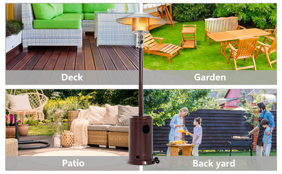 Amazon.com : Outdoor Patio Heater with Wheels Portable 47,000 BTU - Portable Heater With Auto Shut Off