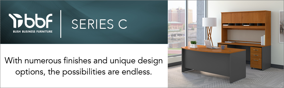 bbf,bush business furniture,series c,natural cherry,cherry,contemporary,bush,bush industries