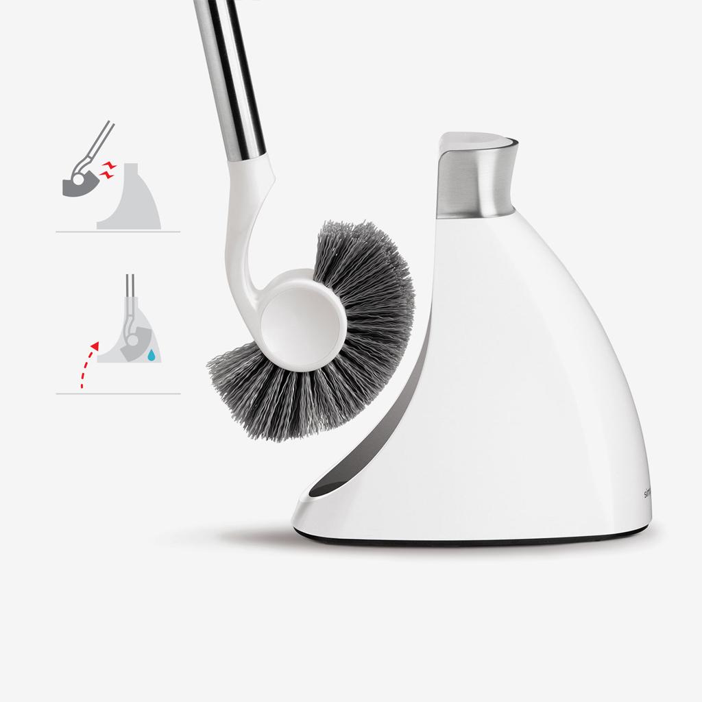 simplehuman Toilet Brush with Caddy, Stainless Steel, White Amazon.ca Home & Kitchen