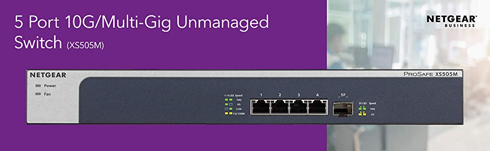 きぬはた　NETGEAR XS505M 10-Gigabit Switch NETGEAR 5-Port 10G Ethernet Unmanaged Switch with 10G SFP+ Port.