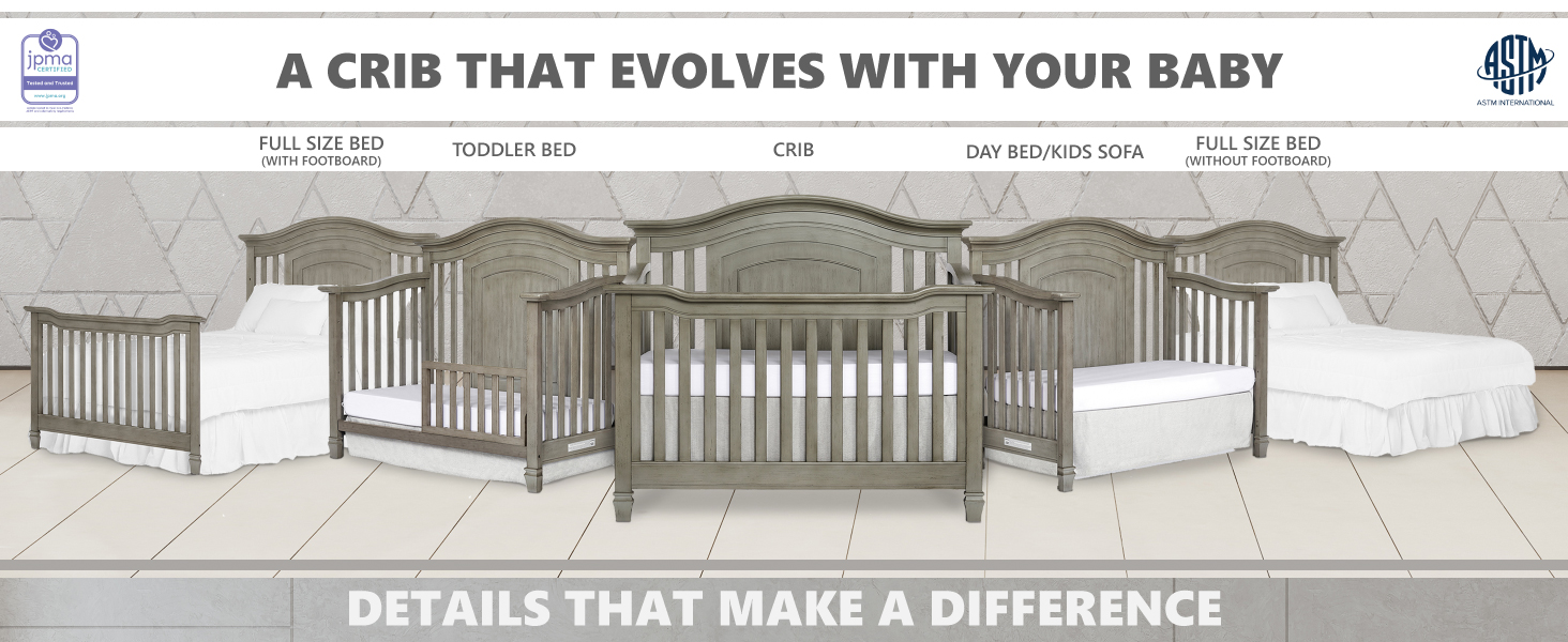 evolur fairbanks crib