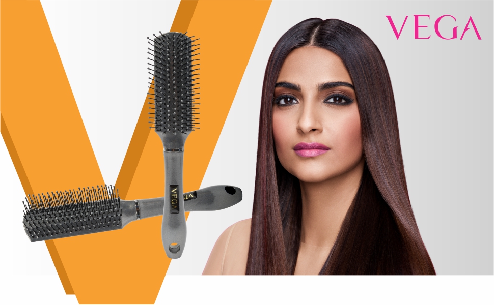 Buy Vega Flat Hair Brush (India's No. 1* Hair Brush Brand) For Men & Women, (E10FB) Online at
