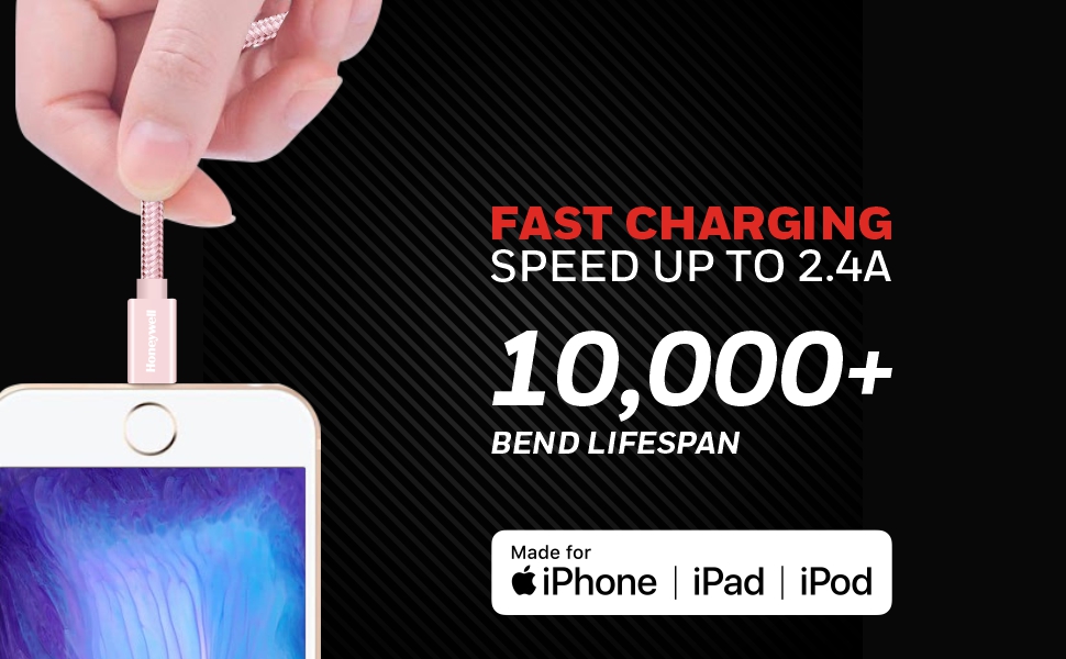 Apple Lightning Sync and Charge Cable -1.2 Mtr Rose Gold