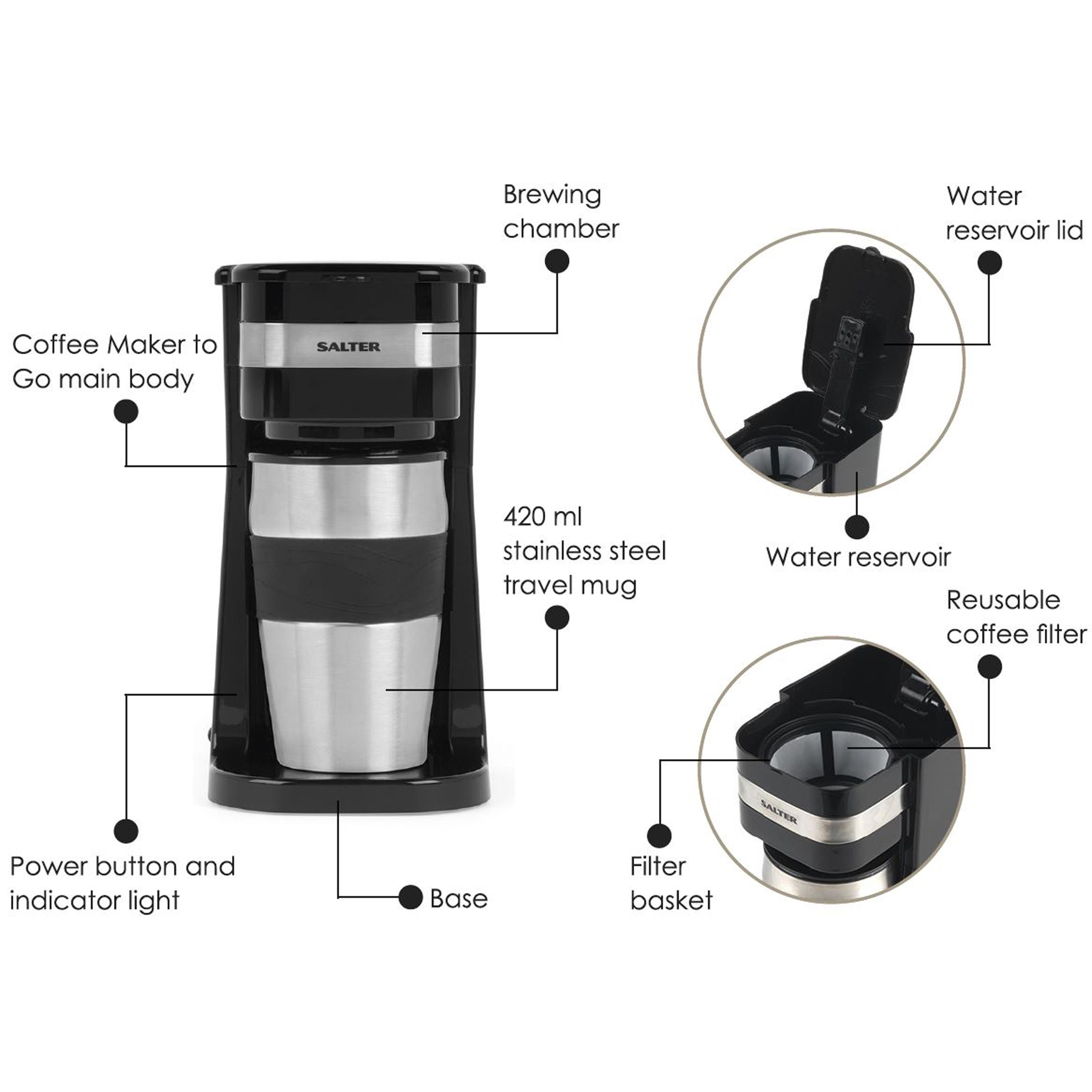 Salter EK2408 Coffee Maker to Go Personal Filter Coffee Machine Amazon