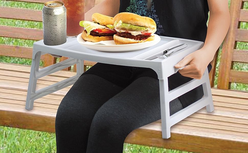 Convertible Foldable Lap Table Tray Multiple Use Food/Book