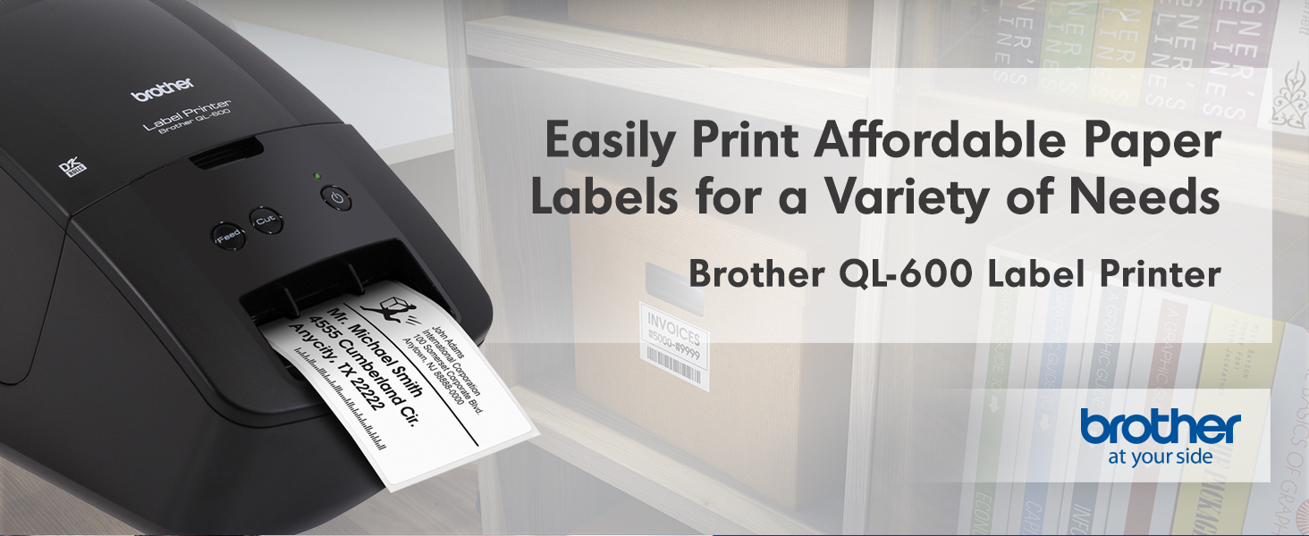 Brother QL600 Desktop Monochrome Label Printer, up to 2.4