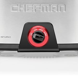 adjustable temperature for low, medium, high heat, keep warm for cooking crock