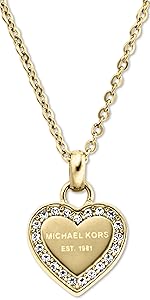 Pave heart necklace