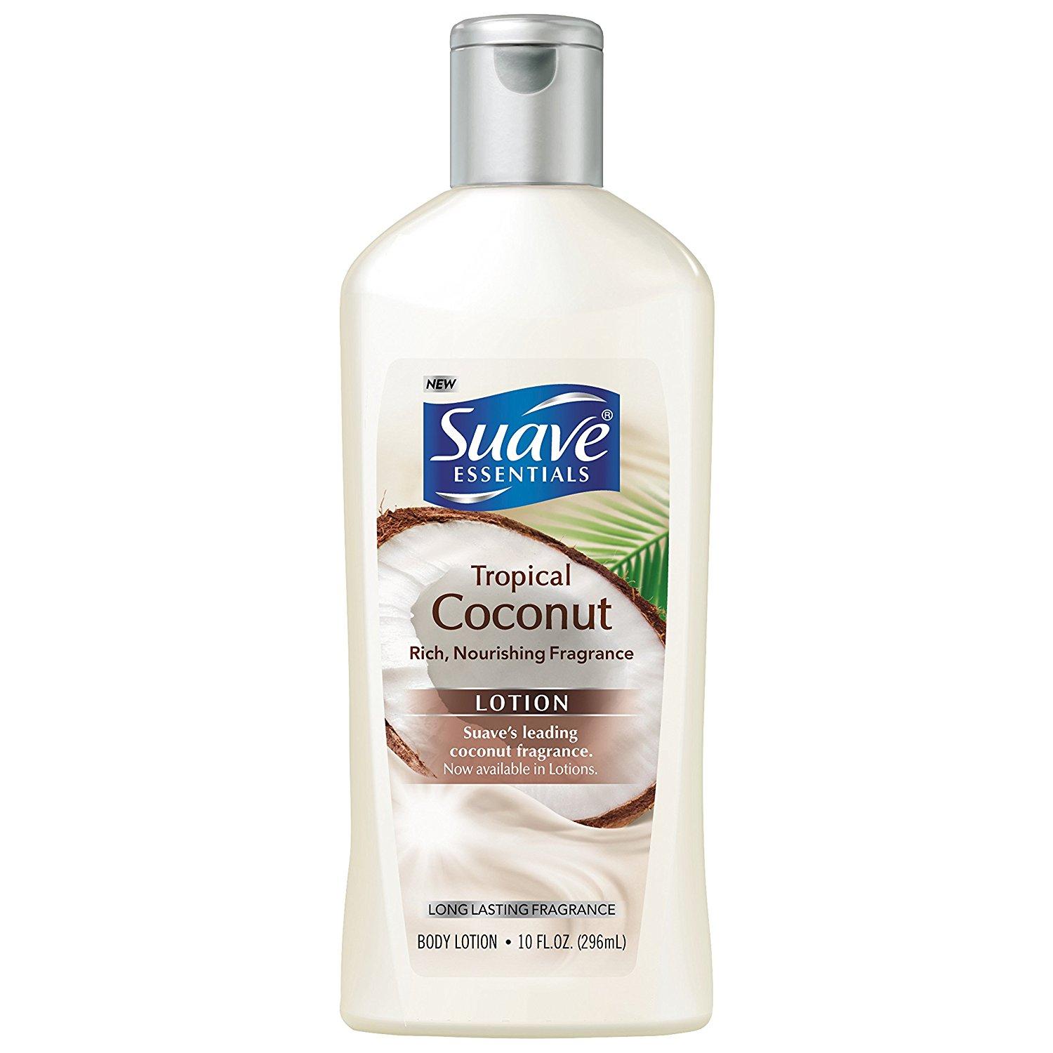 Suave Essentials Body Lotion, Tropical Coconut, 10 oz