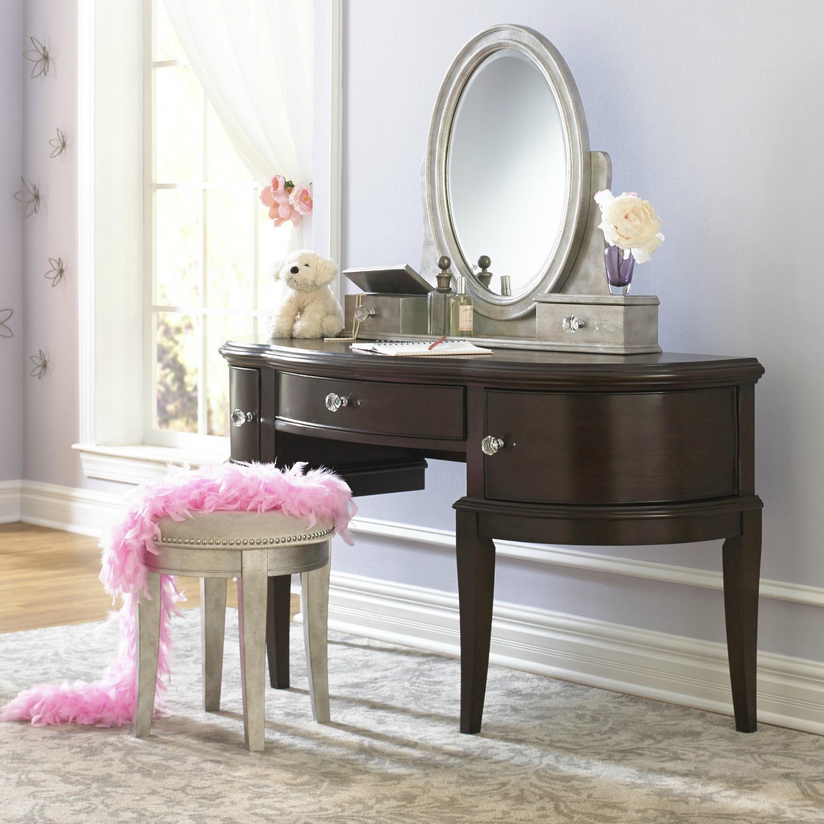 Pulaski Glamour Youth Desk Vanity and Stool (Mirror Not