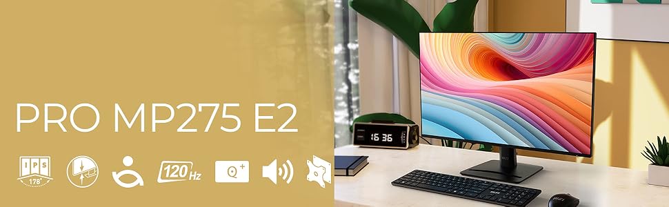 Il monitor aziendale 120Hz slim, elegante e fluido