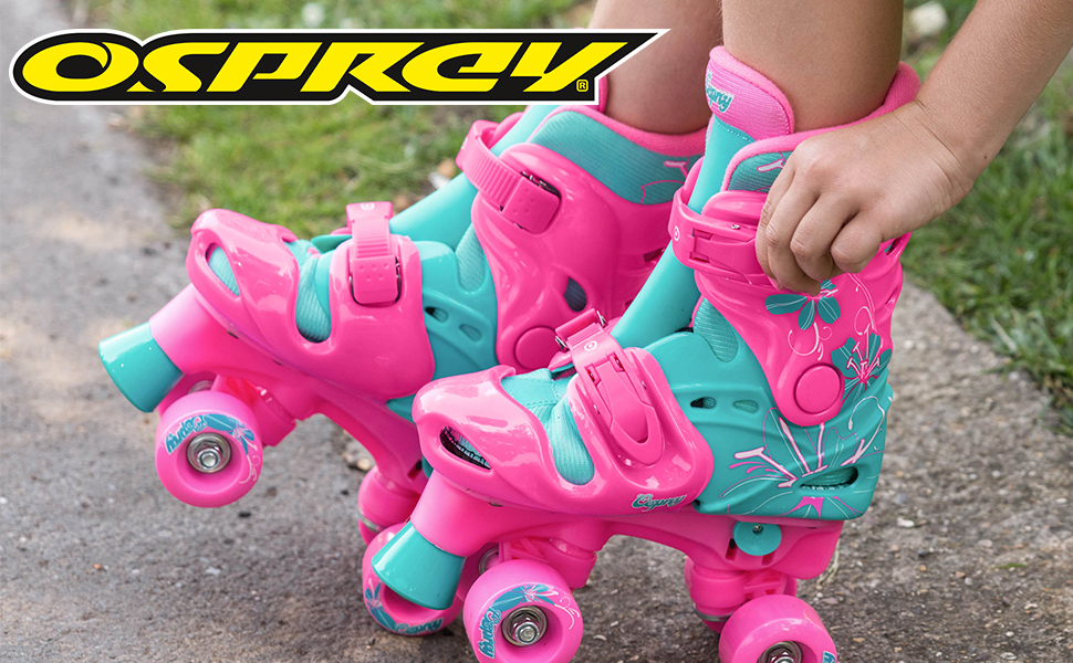 Osprey Kids Roller Skates, Adjustable Roller Skates Girls, Quad Skate