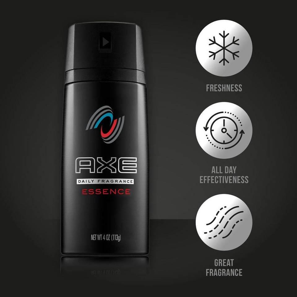 AXE Body Spray for Men, Essence, 4 oz, Twin Pack Beauty