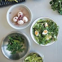 Asparagus & watercress with walnut & orange vinaigrette, & pickled eggs