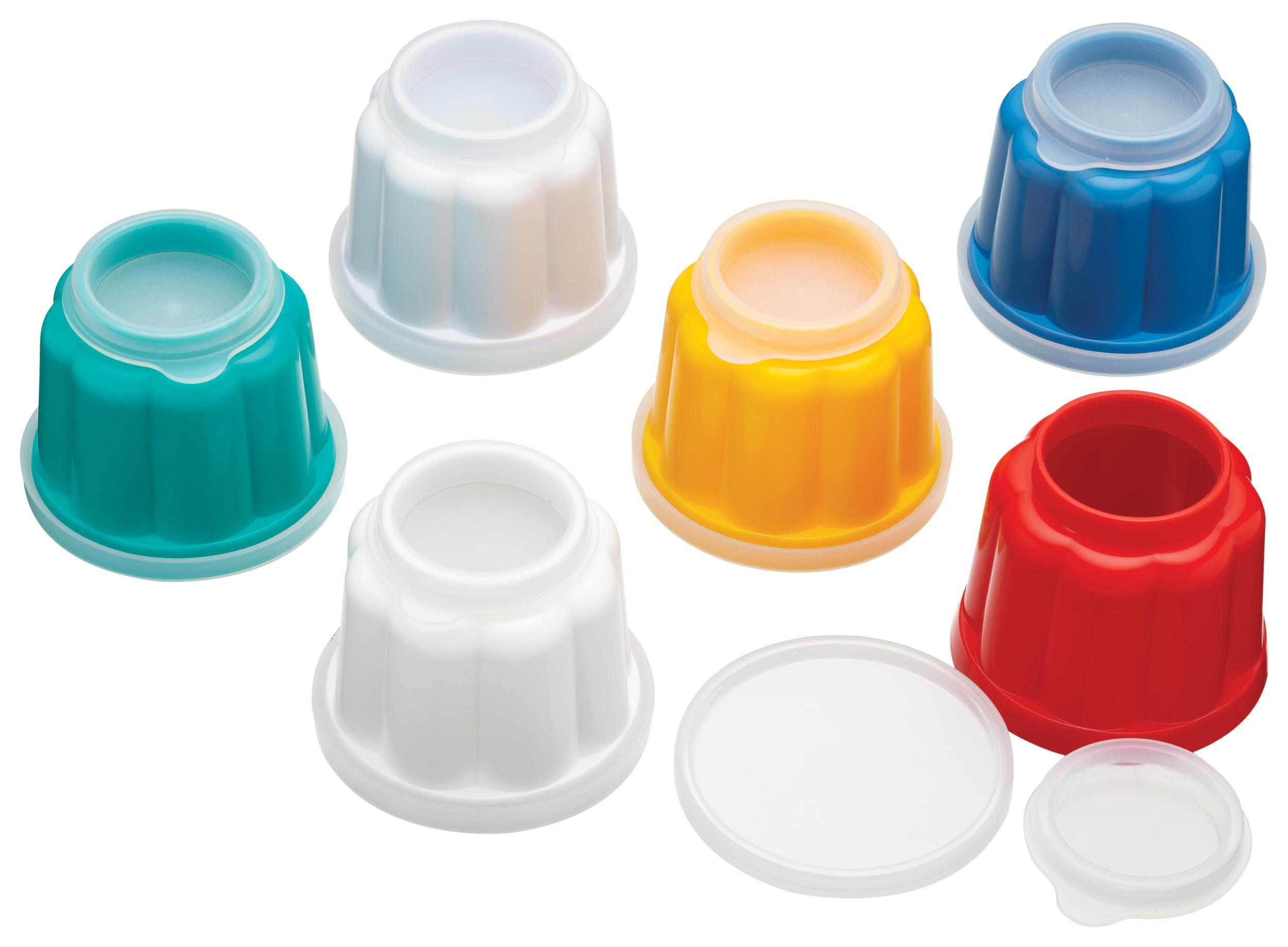 KitchenCraft EasyRelease Mini Plastic Jelly Moulds, 7 cm (3") Multi
