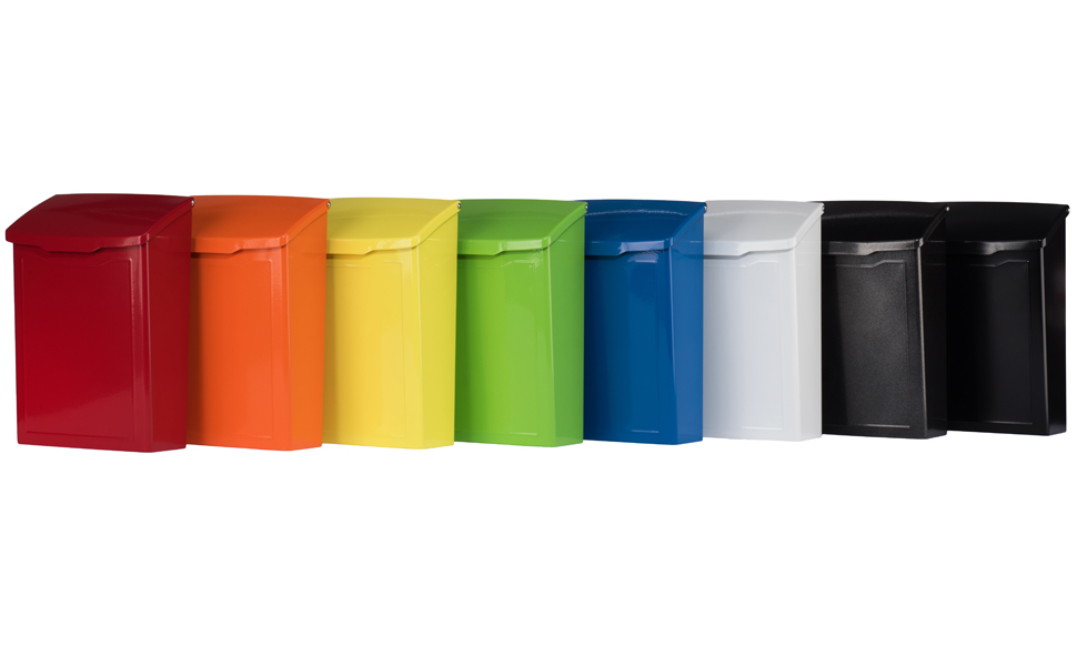 Architectural Mailboxes 2681B Black Marina Wall Mount Mailbox, Small