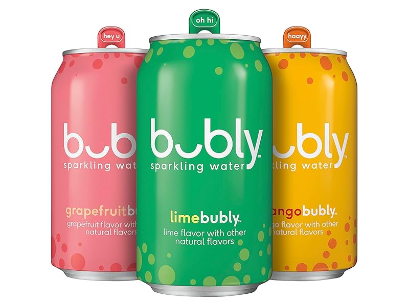 bubly Sparkling Water, Lemon, 12 ounce Cans (Pack of 18)