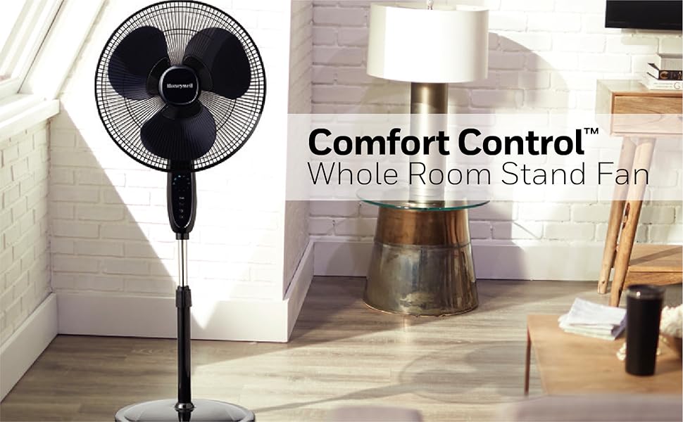 Honeywell Double Blade 16 Pedestal Fan Black With Remote Control
