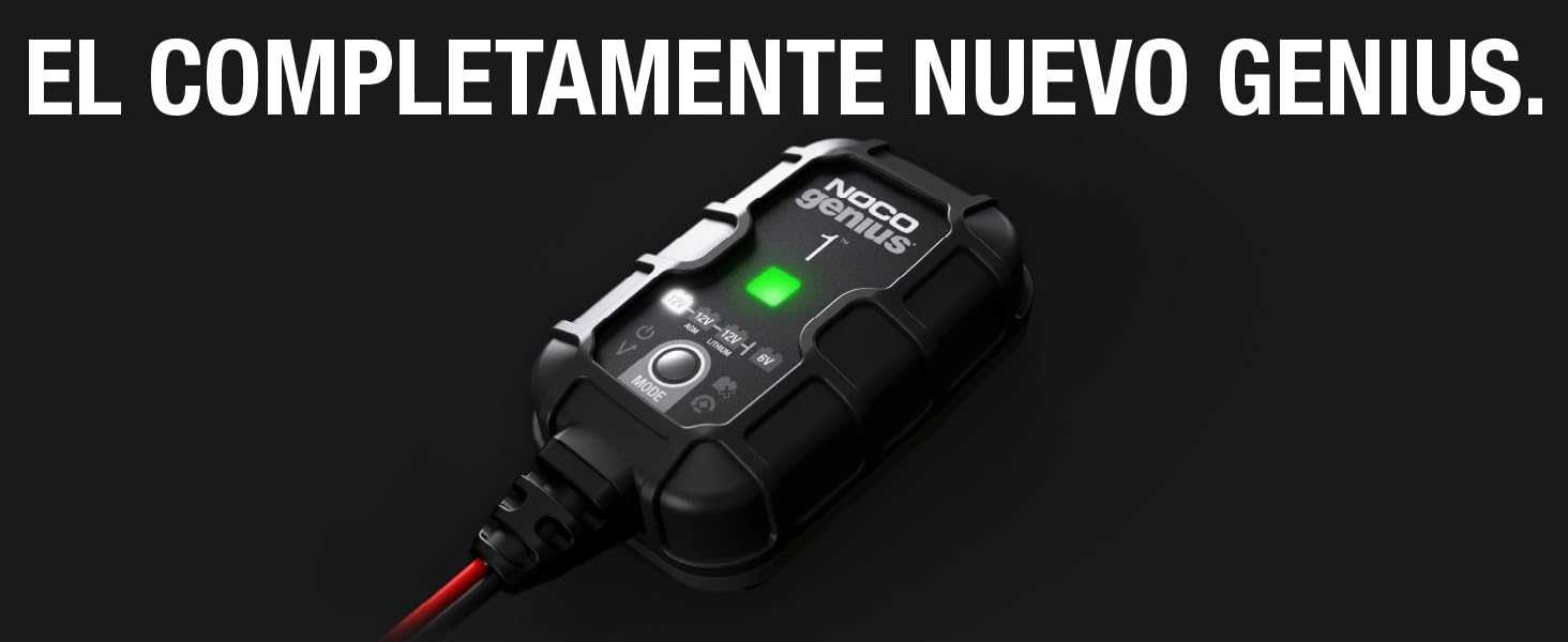 NOCO GENIUS1EU, Inteligente automático de 1A, Cargador 6V y 12V