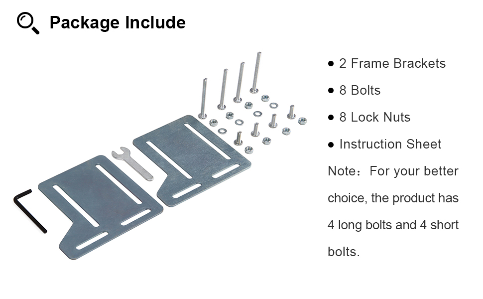 Hydraker 2Pcs Bed Frame Brackets Adapter Headboard Attachment Bracket