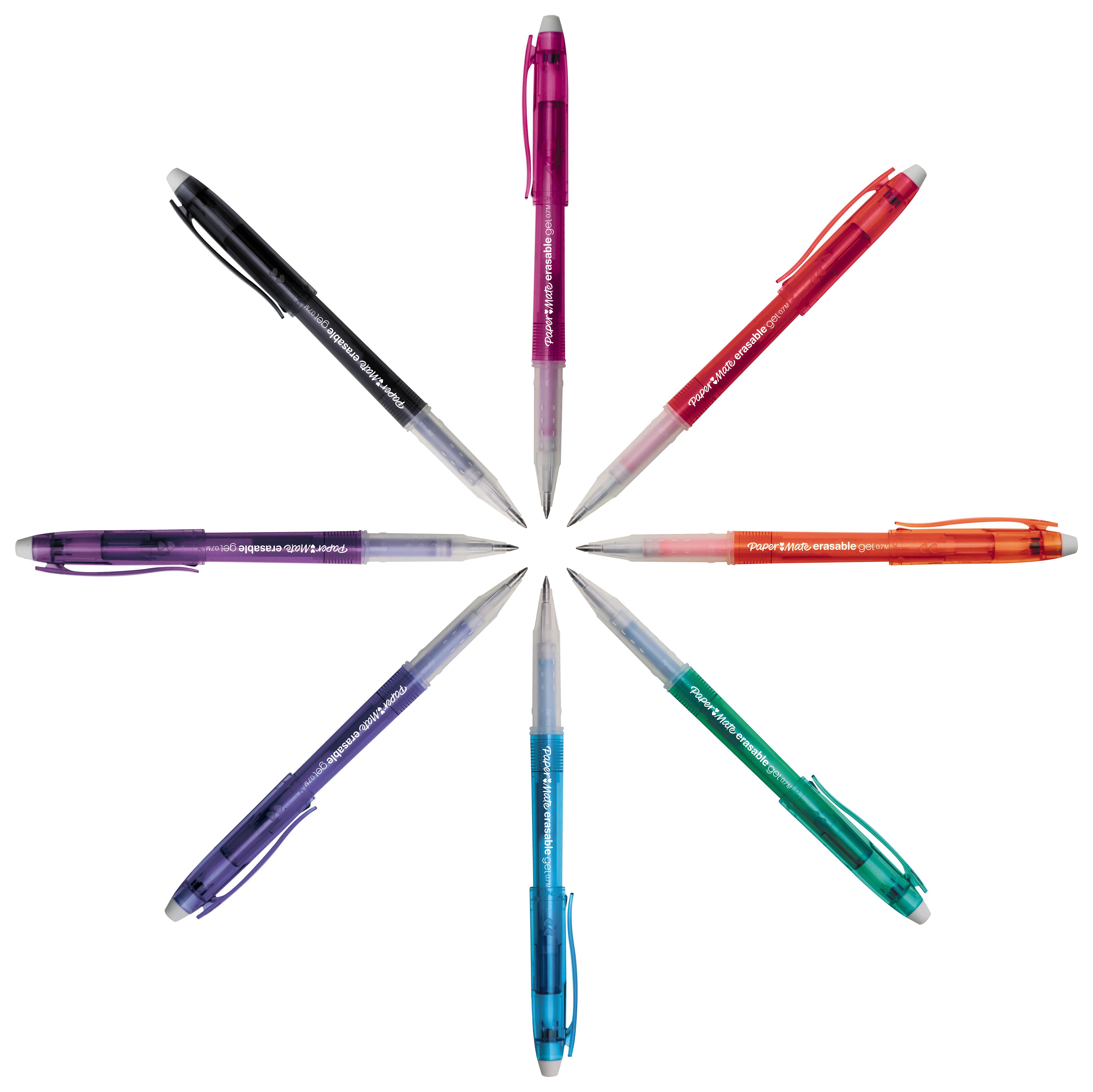 Paper Mate Erasable Gel Pen Refills, Medium 0.7 mm Tip Blue, Pack of