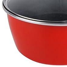 Doble capa de esmalte exterior rojo