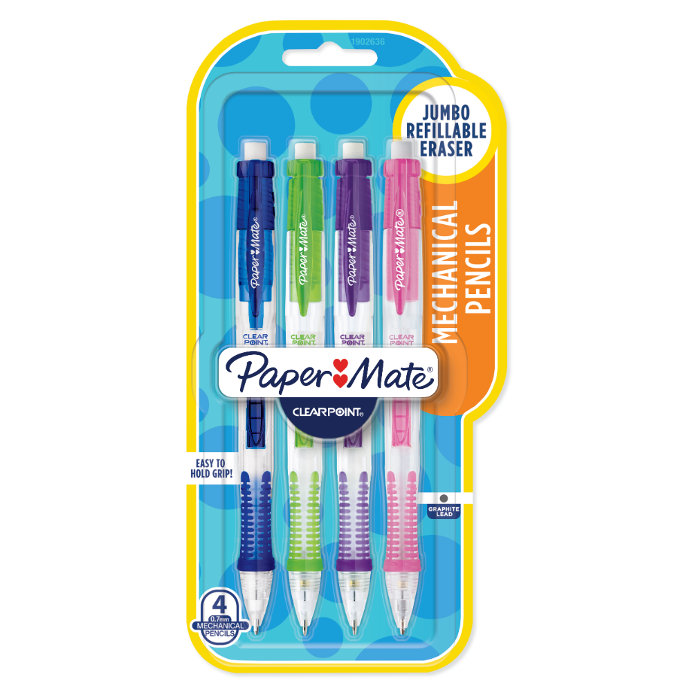 Paper Mate Clear Point Mechanical Pencils, 0.7mm, Fashion Assorted