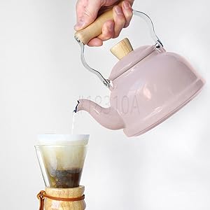 Amazon｜富士ホーロー ケトル 1.6L アッシュピンク ホーロー IH