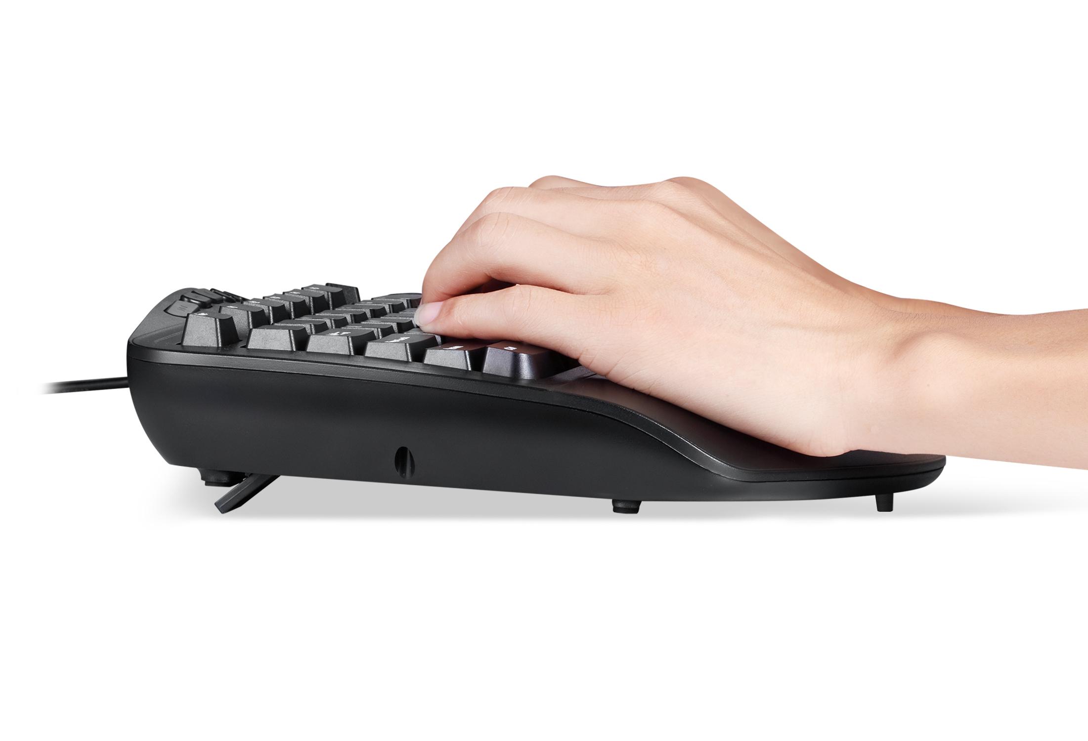 Perixx PERIBOARD-506II Wired Ergonomic Split Trackball Keyboard with 2 ...