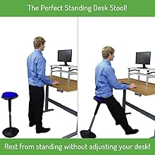 adjustable height ergonomic Standing desk wobble stool
