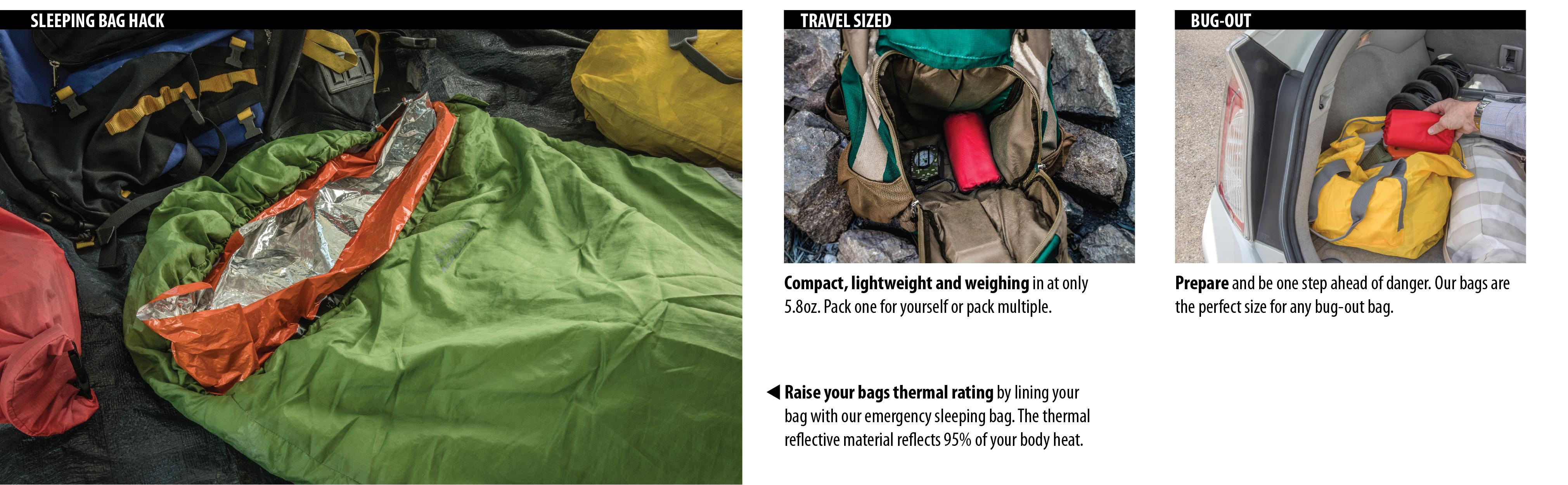 Eb122or Emergency Aluminized Pe Heavy Duty Sleeping Bag 3ft X 7ft Eb122or Emergency Aluminized Pe Heavy Duty Sleeping Bag 3ft X 7ft
