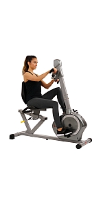 sunny health and fitness recumbent bike with arm exerciser