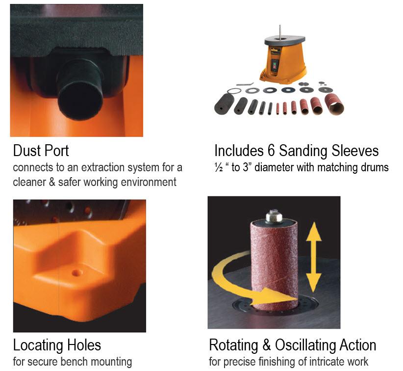 Triton TSPS450 450W / 3.5 Amp Oscillating Spindle Sander Power Sander