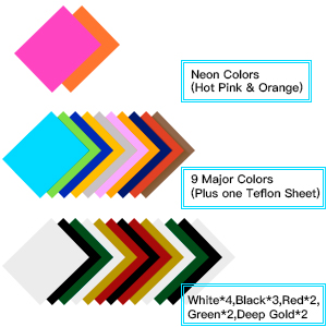 HTVRONT Heat Transfer Vinyl Bundle - 25 Pack 12