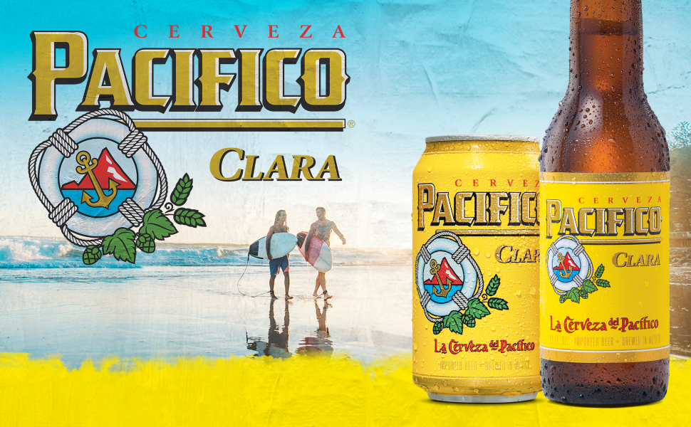 Pacifico Mexican Lager Beer, 12 Oz Can, 4abv, 4.38 Abv, 12