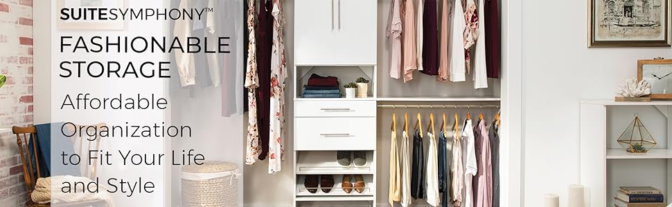 closetmaid, suitesymphony, wood, closet, organizer, drawer, door, clothes, storage, organization