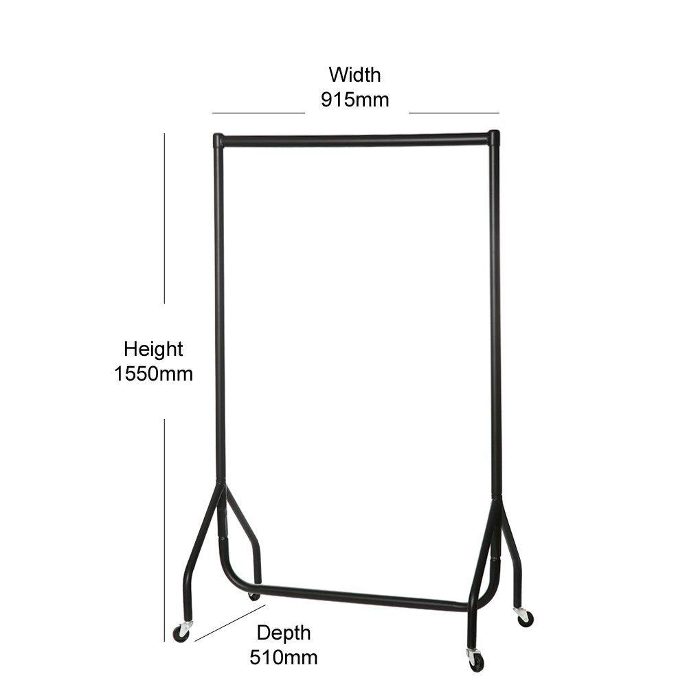 Heavy Duty Clothes Rail Garment Rail 3ft Long x 5ft High SUPERIOR