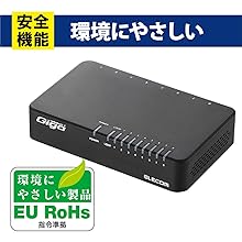 『　ぴ　』　 ELECOM EHC-G08PA2-JW 6個セット ぴ 』 ELECOM EHC-G08PA2-JW 6個セット 1000BASE-T対応