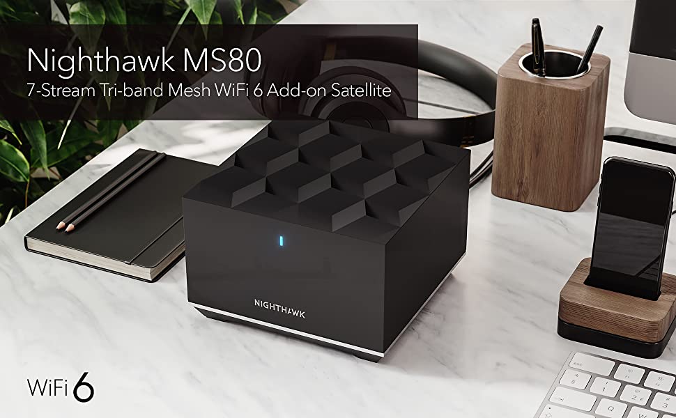 NETGEAR Nighthawk Whole Home Mesh WiFi 6 Addon Satellite (MS60) add