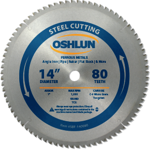 Amazon.com: Oshlun SBF-140080 14-Inch 80 Tooth TCG Saw Blade