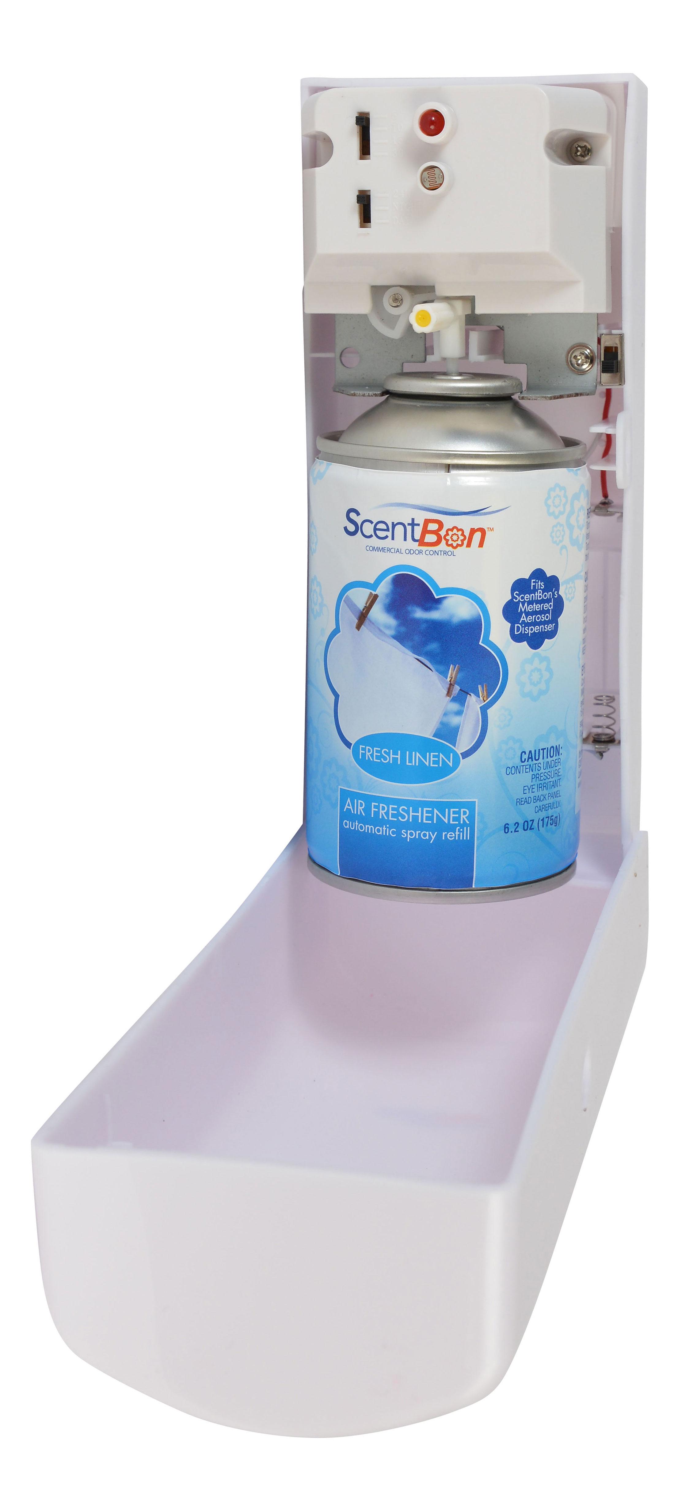 ScentBon Air Freshener Refill Metered Aerosol Can, Cinnamon, Fresh Linen, Green